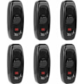 Miniatyrbillede 1 af 5: 6 stk. Lampeknap, Vippeknap 250V 10A Ledningsledning Vippeknap Mellemknap med Led-indikator (Sort) HIASDFLS