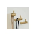 Miniatyrbillede 4 af 5: Sæt med 4 Børstet Messing Væghængte Krog 50mm x 12mm Guld Frakkekroge til Badeværelse Garderobe Håndklædeholder (L-Form)