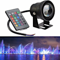 Miniatyrbilde 2 av 5: Pool Source LED-lampe med fjernkontroll, undervannslys, fargeskiftende, akvarium, dambelys (svart skall RGB) 10 W [Energiklasse A]