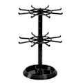 Miniatyrbillede 1 af 5: 2-lags roterende organiseringsstand til halskæde, displaystand, holder til øreringe, opbevaring, urudstilling