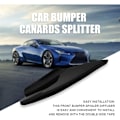 Miniatyrbild 5 av 5: 4 st/set Diffuser Spoiler Kit för bilens sidobumper Canards Fins Splitter Universal Svart