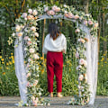 Miniatyrbilde 4 av 5: Kunstig silke falske blomster girlander peon planter henger vintre for bryllupsfest hage håndverk bue dekor