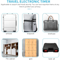 Miniatyrbillede 4 af 5: Smart Time Lock LCD Display Time Lock Midlertidig Timer USB Genopladelig Elektronisk Rejse Timer Sort
