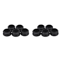 Miniatyrbilde 1 av 5: Sorte Plast 35mm Diameter Blind End Caps Runde Rør Innlegg 10stk