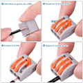 Miniatyrbilde 4 av 5: 60 stk elektriske koblinger med kontrollspake, 30 stk 2 innganger, 20 stk 3 innganger, 10 stk 5 innganger--