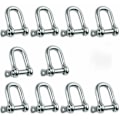 Miniatyrbillede 1 af 5: M5 Rustfrit Stål Shackle lige Rustfrit Stål Rem, (10 stk)