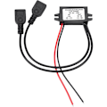 Miniatyrbillede 1 af 5: DC 12V til 5V 3A Konverter Dobbelt 2 USB til Auto Strømforsyning Trin-ned Spændingsregulator