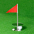 Miniatyrbillede 5 af 5: Golf Træningskopper med Koncis Flag Omsætning Forhindre Golf Kopper til Konkurrence Bærbare Kop Hul Rustfrit Stål Golf
