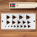 Miniatyrbillede 5 af 5: 2 stk. dyvelplade i stål, dyvelfremstiller, imperial dyvelfremstillingsværktøj 17 huller i 1/32\" intervaller fra 1/8\" til 5/8\"