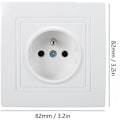 Pikkukuva 5 / 5: 8 kpl Ranskan standardipistorasia 16A 220V Seinäpistorasia Koti-, Toimisto- ja Hotellikäyttöön