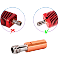 Miniatyrbillede 3 af 5: 2 stk. All Metal CR10-TCrazy Titanium Kobber Varmeafbryder Hals 27mm til CR10 -10S Hotend 3 5 3D Printer