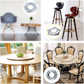Miniatyrbilde 4 av 5: Kvadratisk Svingbar Plate, 1 stk Kvadratisk Dreieskive 360 ​​Graders Rotasjon Dreieskive Kulelager 4 Tommer for Kontorer, Datamaskiner