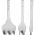Miniatyrbild 1 av 5: 3-pack DIY Läderverktygsset Stanskniv Läderhantverk Klo Stanskniv Gaffelverktyg Vit Stål 2/5/10 Hantverkssömnad Sy Sax Set Gaffel 2,7 mm 3,0 mm 3,38 mm 3,85