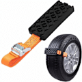 Miniatyrbillede 1 af 5: Universal Bil Gummi Snekkæder, Bil Dæk Snekkæder, Justerbare Anti-Slip Snekkæder, Gummi Nød Traction Kæder, Enhed
