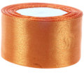Miniatyrbillede 1 af 5: 1 rulle (25 meter/rulle) 2 tommer (50 mm) enkeltsidet satinbånd dekoration julebånd (orange)