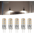 Miniatyrbillede 3 af 5: 10 stk. G4 LED Pære 1,5W DC12V Varmt Hvid 3000K 110LM Bi-Pin LED Pærer til Skabbelys Have
