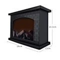 Miniatyrbild 3 av 5: Elektrisk spis lantern LED logeffekt rektangel spis lantern för heminredning inomhus juldekorationer
