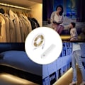 Miniatyrbilde 2 av 5: Under-skaplys, 3m/10ft LED Garderobe Lys, Bevegelsessensor, USB Oppladbar, Automatisk På/Av, Dimbar, 6000K Kald Hvit Kleskap Nattelys for C