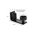 Miniatyrbillede 2 af 5: Heavy Duty Skydedørsguide, 8 i 1 Sort Kulstofstål Stopper Forsænket Bunddesign, Gulv og Dørpanel, Rulle Justerbar, vægmontering