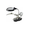 Miniatyrbillede 1 af 5: LED-forstørrelsesglas med arm til stativ, sort
