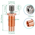 Miniatyrbillede 3 af 5: 10 stk. Printerdyse Varme Cutter Hals til Kobber Varmeblok -V6 1,75Mm V6 Hotend