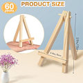 Miniatyrbilde 2 av 5: 60 Pakk Mini Tre Easel Naturtre Kunst Håndverk Maling Trekant Easel Lerret Stativ Holder