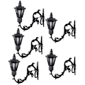 Miniatyrbillede 3 af 5: 1/87 Skala Model Væglampe Varm Gul Svane Lamper Gadelampe Jernlamper, Sort