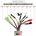 Miniatyrbillede 2 af 5: Elektrisk Controller 24V 36V 48V E-Bike Hall Controller 250W 350W 17A Controller Tre-Mode Sinus