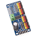 Pikkukuva 5 / 5: 2 kpl PCA9685 16-kanavainen 12-bittinen PWM-servomoottorin ohjain I2C IIC -moduuli Arduino Raspberry Pi -servosuojakorttimoduulille