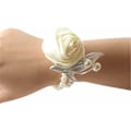 Miniatyrbilde 4 av 5: Jente Brudesvenninne Bryllup Håndleddscorsage Brud Håndleddsblomst Corsages Strekk Armbånd for Bryllup Prom Hjemkomstfest Håndlaget Blomsterdekor med Faux