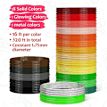 Miniatyrbillede 2 af 5: 3D Pen PLA Filament Refills 20 Farver, 16 Fod pr. Farve i Alt 320 Fod 1,75 Mm Premium Filament til 3D-Print Pen Kommer