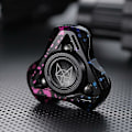 Miniatyrbillede 2 af 5: Fox Fidget Spinner EDC Metal Stress Reliever Legetøj Trekantet Aluminium Legering Håndspinner Lindrer Angst Dekompression Legetøj Sort