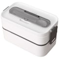 Miniatyrbillede 1 af 2: 1600ml Sundt Materiale 2-Lag Frokostboks Mikrobølgeovn Bento Box Fødevareopbevaringsbeholdere Bento Frokostboks Frokostboks Isolering Box