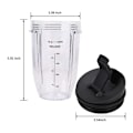 Miniatyrbilde 2 av 5: 4 Ninja Blender-erstatningsbeger med lokk for Ninja Auto IQ BL480 BL642 BL450 BL682 BL480, BL490, BL640 BL680