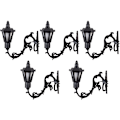 Miniatyrbillede 1 af 5: 1/87 Skala Model Væglampe Varm Gul Svane Lamper Gadelampe Jernlamper, Sort