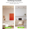 Miniatyrbillede 4 af 5: LED Nedfældet Dæmpbar Sort, 10x 5.5W Nedfældet Spot Justerbar 60°, Nedfældet Belysning 220V 4000K Neutral Hvid 600LM, Ekstra Flad Loft Spot 30mm f