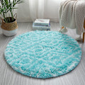 Miniatyrbilde 1 av 5: Fluffy Gulvteppe Kunstig Pels Fluffy Tepper Gradient Dekorativ Gulvmatte for Soverom Stue Spisestue 40x60cm, Kvadrat Blå
