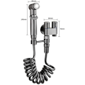 Miniatyrbilde 4 av 5: 1-i-2-ut dobbel kontrollventil mini multifunksjonskran mini dusjtrykk baderomsett for bidet og dusj-B