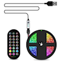 Miniatyrbild 3 av 5: LED-lampor med färgväxlande musiksynkronisering RGB-lampor APP-kontroll 5050SMD med fjärrkontroll för fest 3 meter