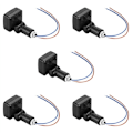 Miniatyrbillede 1 af 5: 5X 220V Mini Menneskekrop Infrarød Sensor Switch LED Overlyss PIR Bevægelsesjusterbar Sort