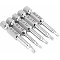 Miniatyrbillede 1 af 5: 5 stk. Trekantede magnetiske skruetrækkerbits Sæt S2 Stål 1,8 mm, 2 mm, 2,3 mm, 2,7 mm, 3 mm, 6,35 mm Hex Skaft, 50 mm Længde