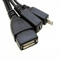 Miniatyrbild 4 av 5: 10 st 2-i-1 OTG Micro-USB Värddelare Adapter USB till Mini 5-polig Hankontakt Kabel för Streaming Sticks etc.