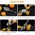 Miniatyrbillede 4 af 5: Citronpresser, Citronpresser, Citruspresser, Rustfrit Stål Citruspresser, Manuel Citruspresser, Manuel Citruspresser til Citron og Lime
