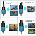 Miniatyrbillede 2 af 5: Adapter til paddleboard-pumpe, kajakpumpe-adapter med 4 luftventil-dyser til kajak/oppustelig seng/stand up paddleboard/båd, luftventil-konverter (blå