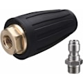 Pikkukuva 4 / 5: Painepesurin turbo-suutin, pyörivä suutin ja 5 kärkeä, 1/4\" pikaliitäntä, 3000-4000 psi, 5,2 mm suutinaukko, Irisfr