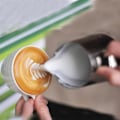 Miniatyrbillede 2 af 5: Mælkekande 350ml Rustfrit Stål Skummende Kande Træk Blomster Kaffe Kop Mælkeskummer Latte Art Mælkeskum Værktøj Kaffemaskine