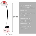 Miniatyrbilde 5 av 5: Klipslampe for barn, USB-oppladbar LED-klipsleselampe med stjerneprojeksjon, 360° berøringsdimmbar svanehals-sengelampe (rosa)
