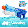 Miniatyrbilde 1 av 5: 2 Vannpistoler for Barn og Voksne, Blaster Soaker med Stor Kapasitet 600ml Vannstråle Kamp for Gutter Jenter om Sommeren - DENUOTOP