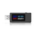 Miniatyrbild 4 av 5: 2X 6-i-1 USB-testare DC4-30V IPS Digital Display Spänning Effekt Tid Kapacitet Mätare Detektor för Ström, Spänning, Svart