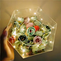 Miniatyrbillede 2 af 5: Akryl Kage Displaybræt Sekskantet Bakke DIY Genopladelig Base Holder Transparent Dekorationsværktøjer 15X15X10cm